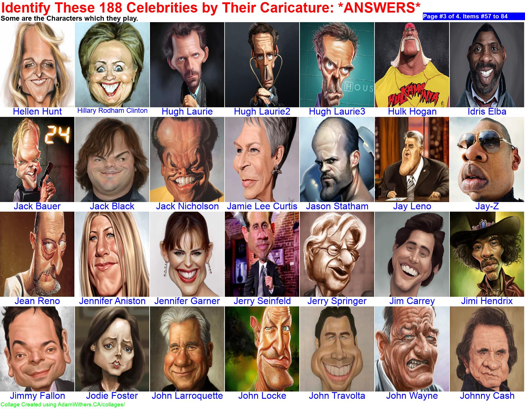 CollageA: guessCelebsCaricatures Page 3